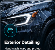 Freshly washed vehicle exterior